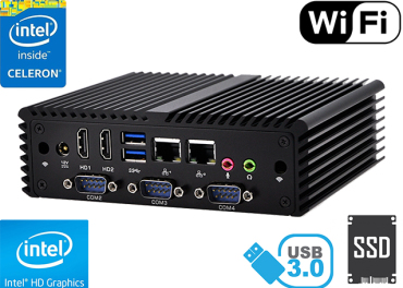 Computer Industrial Fanless MiniPC mBOX Nuc Q410P v.3