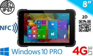 Dust-proof industrial tablet Emdoor I86H 2D NFC 4G - Win 10 PRO