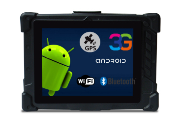 Rugged industrial tablet with a 2D barcode reader and Smart Card Readerx - i-Mobile Android IMT-8 + v.10