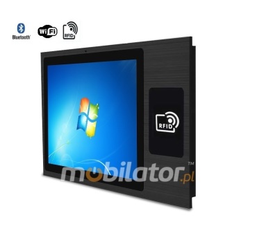 Reinforced Capacitive Industrial Panel PC with  RFID HF reader and scanner 2D -  MobiBOX J1900 19