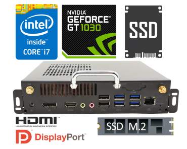 Rugged Industrial Computer with dedicated Nvidia GT1030 graphics card and M.2 SSD - Mini PC withBOX PSO- i7 v .1.1