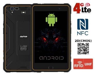 Senter S917 v.17 - Waterproof Industrial Tablet for production with Android 8.1, NFC, UHF RFID 3m infrared scanner and 2D barcode reader (QR) Honeywell N3680