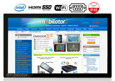 Wstrzsoodporny wzmocniony panel  metalowy, ekran dotykowy 