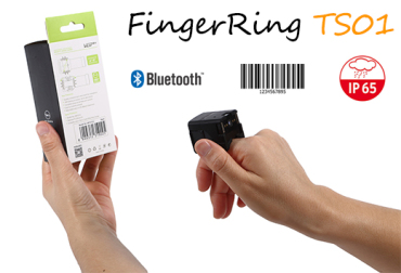 Fingering TS01 - mini barcode scanner 1D - Ring - Bluetooth