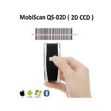 MobiScan QS-02D - Dustproof (IP65) industrial scanner with Bluetooth 4.0 module and 1000 mAh battery