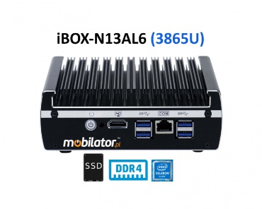 IBOX-N13AL6 (3865U) v.1 - Amplified industrial computer for production halls with WiFi module