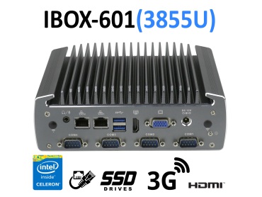 IBOX-601 v.4 - Industrial small mini PC (VGA + HDMI) with reinforced housing and passive cooling