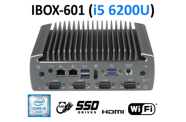 IBOX-601 (i5 6200U) v.1 - Industrial mini computer with DDR4 memory and SSD disk