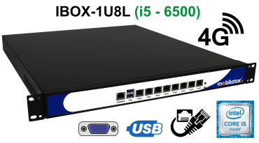 IBOX-1U8L (i5 - 6500) v.5 - Rack computer for installation in a server cabinet equipped with 4G LTE