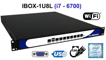 IBOX-1U8L (i7 - 6700) v.1 - Industrial computer with possible installation in a server cabinet