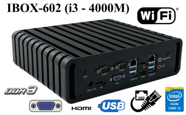 IBOX-602 (i3 - 4000M) v.3 - Industrial computer with a capacious SSD (2x Display Port + HDMI + VGA)