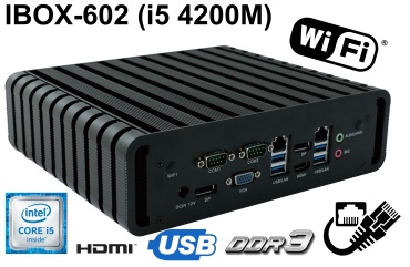 IBOX-602 (i5 4200M) v.3 - Fanless mini computer with 2x LAN port and a large SSD drive