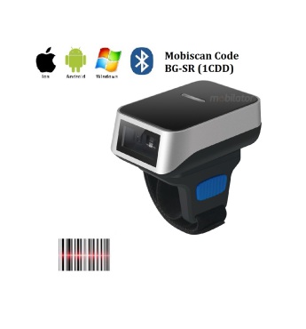 MobiScan Code BG-SR v.1 - Small, mobile mini barcode scanner 1D CCD - in the form of a ring (Bluetooth, Wireless 2.4 GHz)