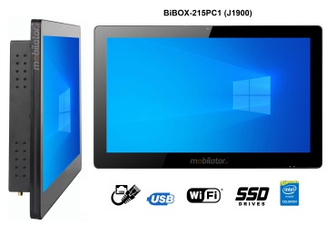 BiBOX-215PC1 (J1900) v.1 - Waterproof, fanless industrial panel computer with IP65 and WiFi resistance standard