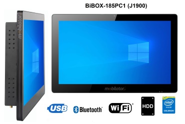 BiBOX-185PC1 (J1900) v.6 - Panel with touch screen, WiFi, 8 GB RAM, HDD (500 GB) and Bluetooth