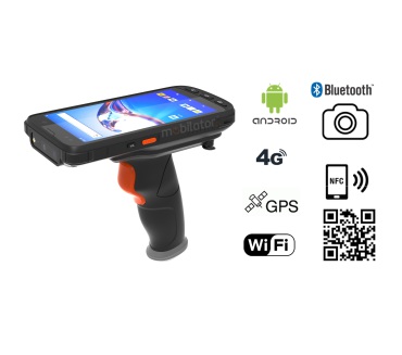 MobiPad XX-B6 v.13 - Data collector with a 2D scanner (Zebra SE4710) and NFC with a resistant housing with IP65 standard with extended memory (4GB + 64GB) + Pistol Grip 