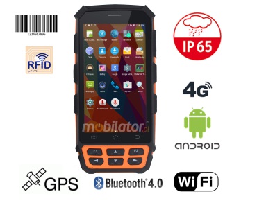 MobiPad C50 v.11.1 Waterproof Industrial Data Inventor with 1D Barcode Scanner and HF RFID Radio Reader 
