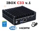 IBOX C33 v.1 - Rugged miniPC with Intel Celeron processor, 2x USB 3.0, 1x RJ-45 COM and 4x RJ-45 connectors