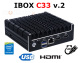 IBOX C33 v.2 - Rugged miniPC with Intel Celeron processor, WiFi, BT, 2x USB 3.0, 5x RJ-45 connectors and 4GB and 64GB SSD RAM memory