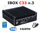 IBOX C33 v.3 - Small miniPC with Intel Celeron processor, 4GB RAM and 128GB SSD disk and USB, RJ-45, WiFi and Bluetooth ports