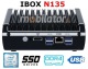 IBOX N135 v.5 - Aluminum miniPC with 8GB RAM and mSATA 256GB SSD disk, 4x USB 3.0 connectors, 6x LAN and Windows support