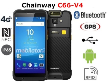 Chainway C66-V4 v.6 - A comprehensive data collector for a store with an efficient Qualcomm 6115 processor and UHF RFID reader (15m range)