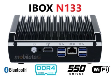 IBOX N133 v.15 - Perfect size miniPC with WiFi, BT up to 32GB RAM and 512GB SSD disk, Intel Core processor with USB 3.0 and RJ-45 ports