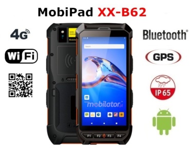 MobiPad XX-B62 v.6 - resistant, armored data collector with a 2D barcode and QR reader - Zebra SE4710 - (resistance standard IP65)