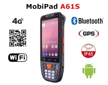 MobiPad A61S - Rugged, 1.5m Drop-Proof Data Terminal for Warehouse - with 2D Code Scanner and Android 10.0 - 2 years warranty