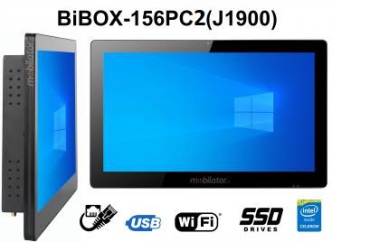 BiBOX-156PC2 (J1900) v.1 - Industrial panel PC with Wifi and IP65 screen resistance standard (2xLAN, 4xUSB)