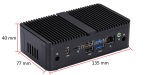 mBOX QC750 v.2 - Industrial, fanless minipc with SSD 256GB, 4GB RAM, 2x RS-232, 2x USB2.0, 2x USB3.0, 1x RJ45 Port for Gigabit LAN, 1xHDMI & WIFI - photo 3
