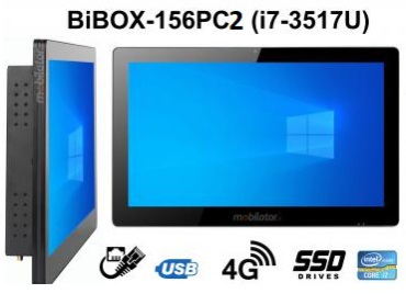 BiBOX-156PC2 (i7-3517U) v.4 - Rugged computer panel with IP65 (water and dust resistance) with 256 GB SSD, 4G technology