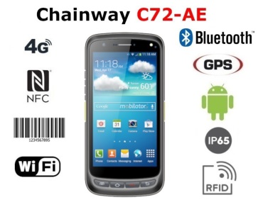 Chainway C72-AE v.10 - Multifunctional inventory with safety certificates, UHF RFID in the pistol grip and 1D code scanner