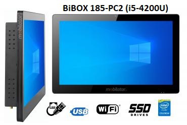 BiBOX-185PC2 (i5-4200U) v.1 - Waterproof, fanless industrial panel computer with IP65 and WiFi resistance standard