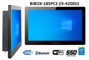 BiBOX-185PC2 (i5-4200U) v.7 - Armored industrial panel with IP65 and WiFi resistance standard, Windows 10 PRO with 128GB SSD disk