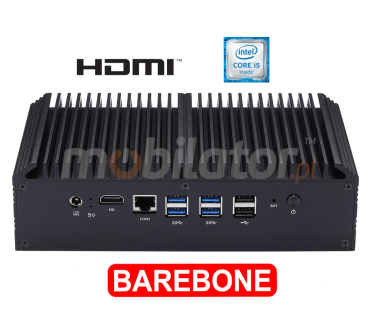 mBOX Q858GE Barebone - Industrial MiniPC with efficient Intel Core i5 8250U processor
