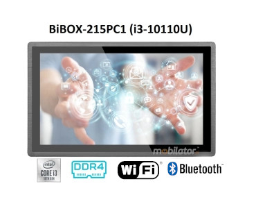BIBOX-215PC1  Nowoczesny panelowy komputer z moduem WiFi i Bluetooth