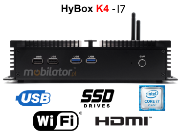 HyBOX K4 - Bezwentylatorowy komputer przemysowy przystosowany do przemysu i biura
