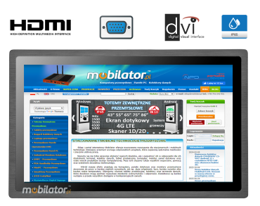 MoTouch 238 v.1 - przemysowy monitor dotykowy 23,8 cala LCD TFT z HDMI VGA DVI AUDIO
